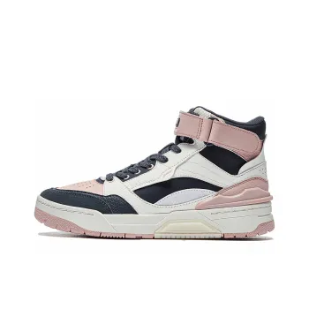 LiNing RSR 101 High Top Vintage Basketball Shoes Women's Pink Black White