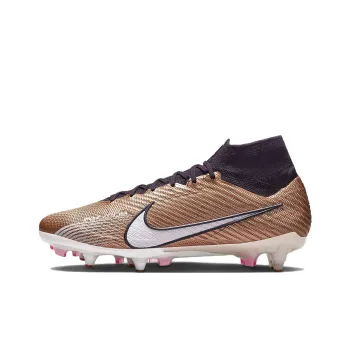 Nike Mercurial Superfly 9 Soccer Shoes Men Mid Top Gold Red