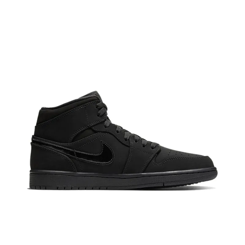 Jordan 1 Mid Triple Black 2020-1