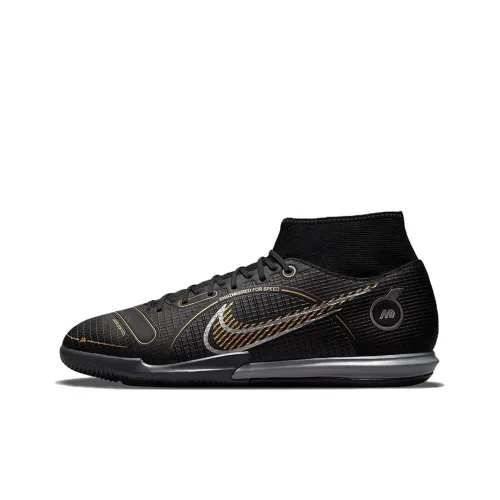 Nike Mercurial Superfly 8 Soccer Shoes Men Mid-Top Black/Gold