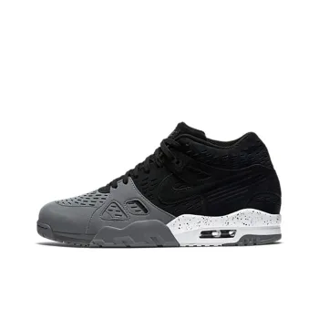Nike Air Trainer 3 Cushioned Anti Slip And Wear Resistant Lightweight Mid Top Vintage Basketball Shoes Men's Black Gray