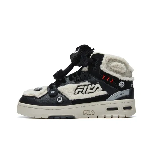 FILA FUSION Teratach Vintage Basketball Shoes Women's Mid-Top Brown/Black