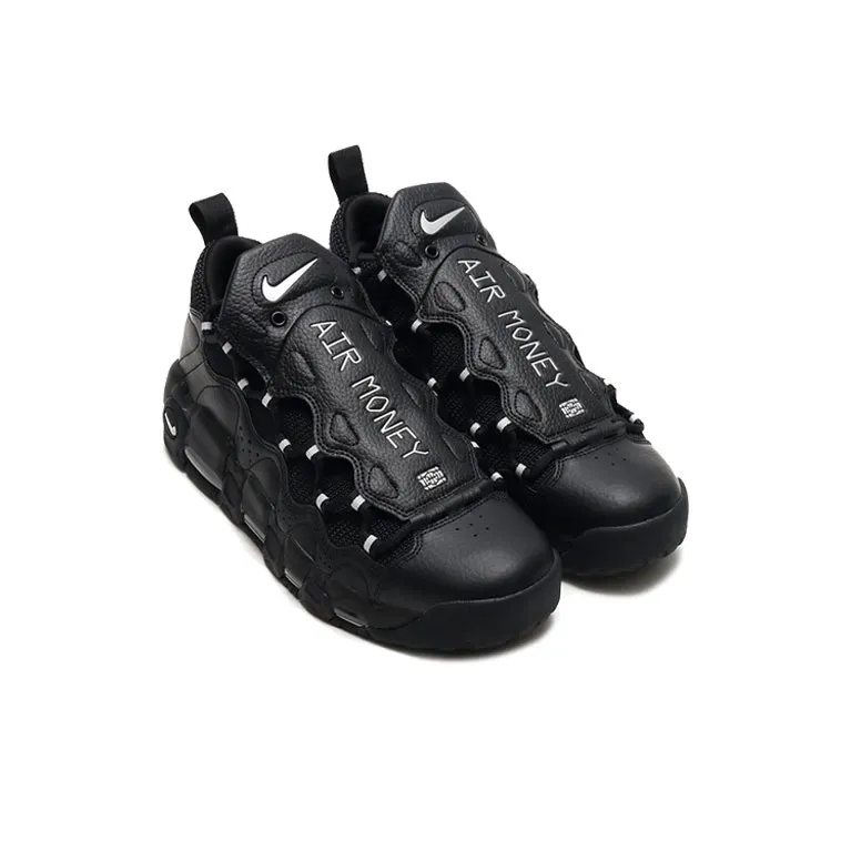 Nike Air More Money Black Metallic Silver Men's-2