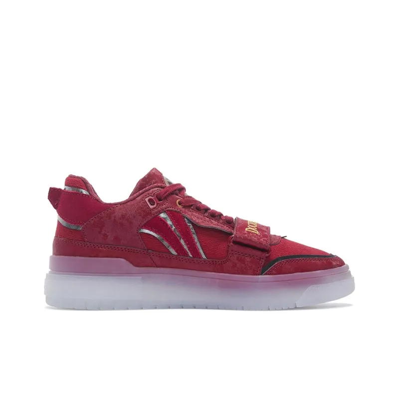 LiNing Rookie Wear Resistant Low Top Vintage Basketball Shoes Men's Bicycle Red-1