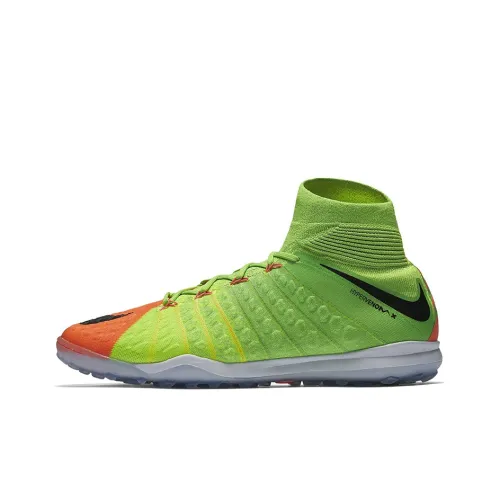 Nike HypervenomX Phantom Soccer Shoes Men High-Top Green/Orange