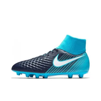 Nike Magista Obra 2 HG Rubber Short Studs Cushioning Anti-Slip And Wear-Resistant Soccer Shoes Men's Black Blue