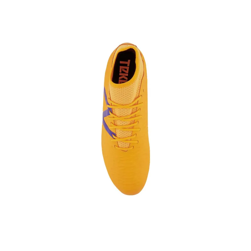 New Balance FG Rubber Long Studs Natural Ground Non slip Lightweight Soccer Shoes Orange-4