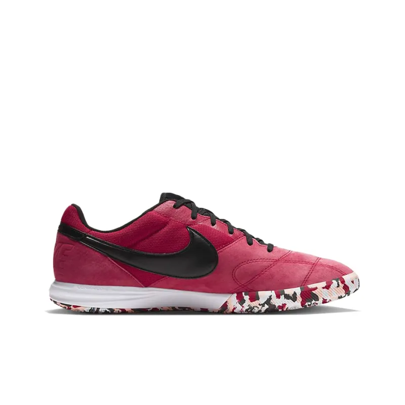 Nike Premier 2 IC/IN Indoor Anti-Slip And Wear-Resistant Lightweight Soccer Shoes Unisex Dark Red-1