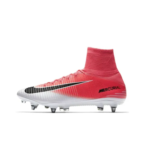 Nike Mercurial Superfly 5 Soccer Shoes Men High-Top Red/White