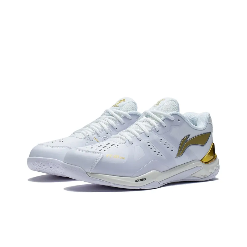 LiNing Cloud Thunder ZN Badminton Shoes Unisex White Gold-2