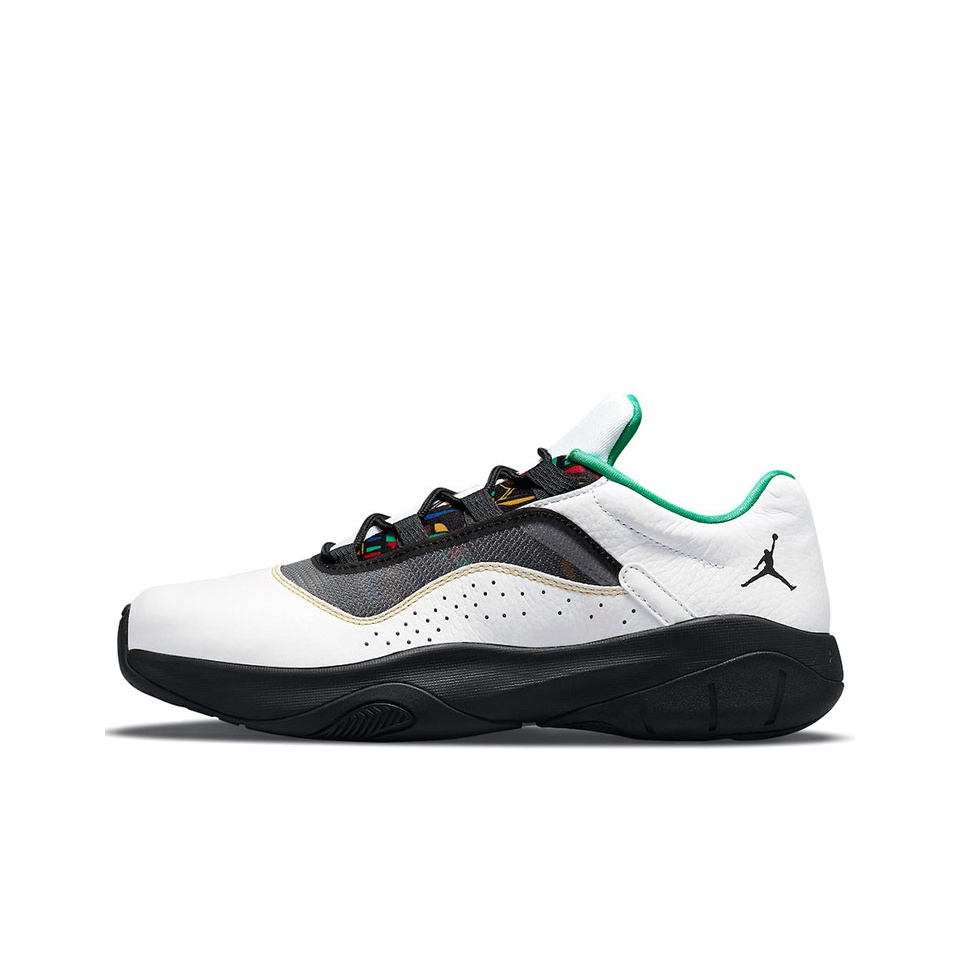 Air JORDAN 11 Vintage Basketball Shoes Men Low Top White Black Green POIZON