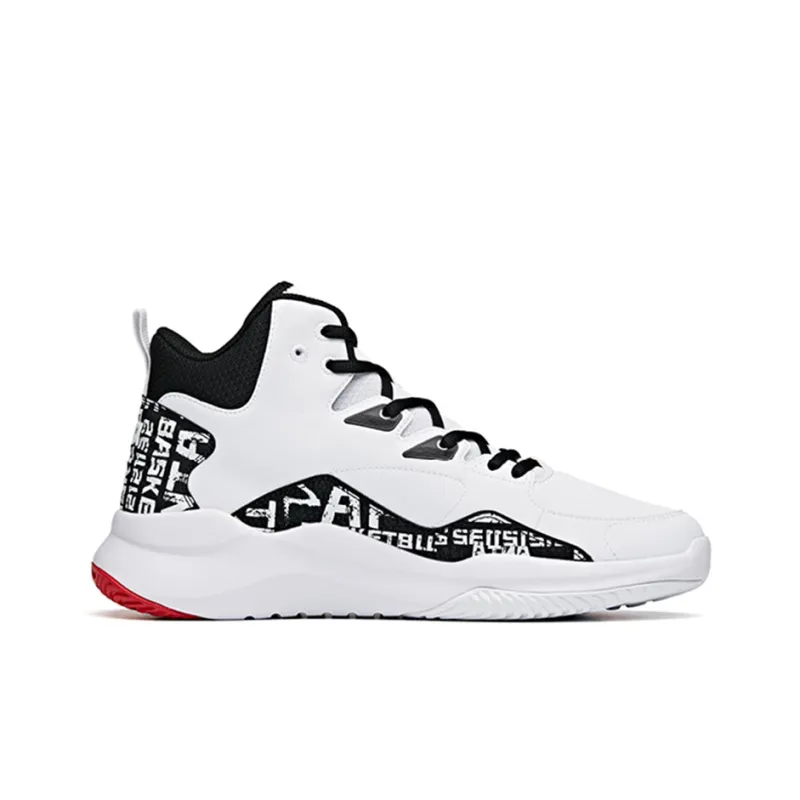 ANTA Basketball Collection Basketball Shoes Men High Top ANTA White/University Red/Black-1