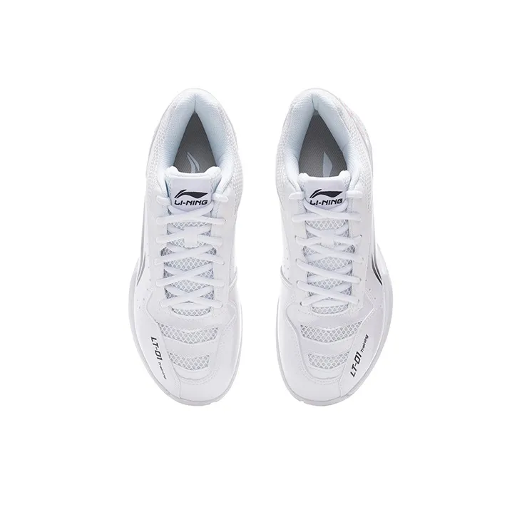 LiNing Thunder Series Training Anti Slip And Wear Resistant Coverage Support Low Top Badminton Shoes Unisex White-3