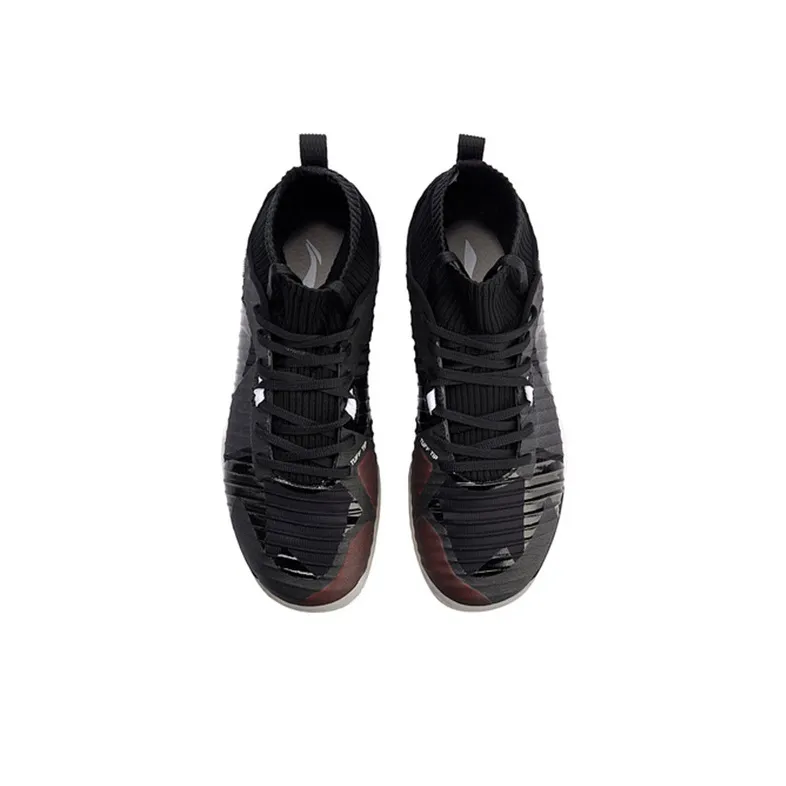 LiNing Frontier Shadow Pro Lightweight Slip-Resistant Cushioning High-Top Badminton Shoes Unisex Standard Black-3