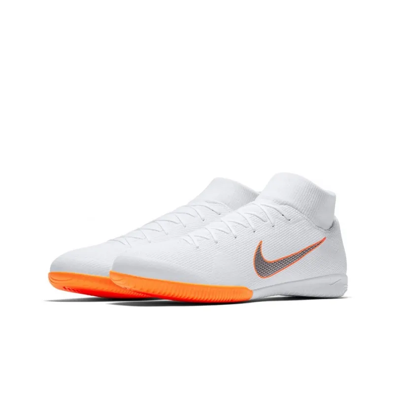 Nike SuperflyX 6 Soccer Shoes Men Mid-Top White/Orange-2