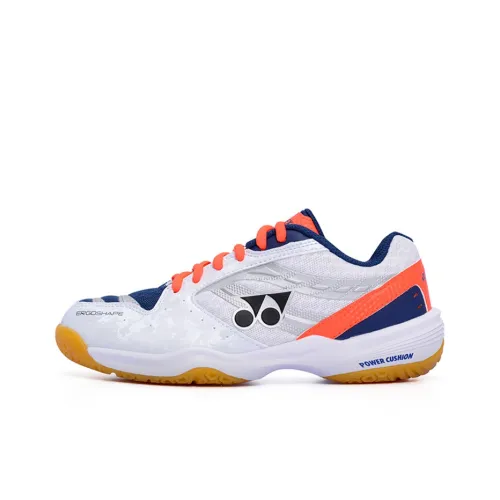 YONEX Power Cushion Badminton Shoes Unisex Low-Top White/Navy Blue