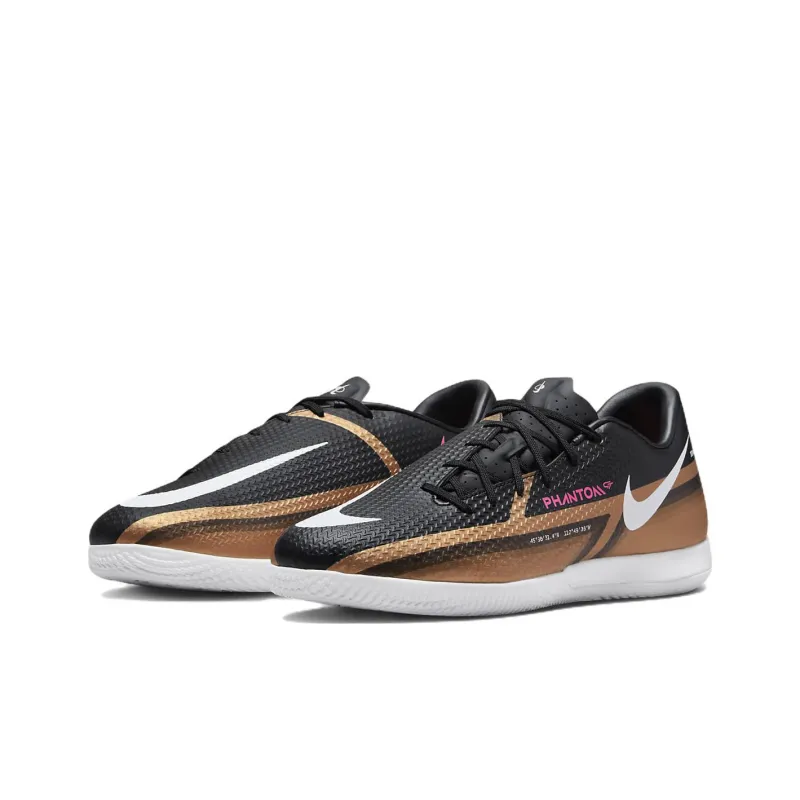 Nike Phantom GT2 Academy IC Soccer Shoes Unisex Black Gold White-2