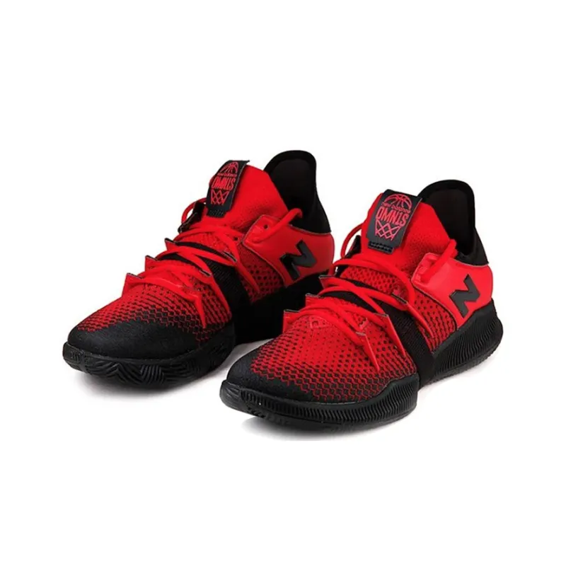 New Balance OMN1S Low Black Team Red-2