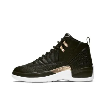 JORDAN 12 Retro Black Metallic Gold White Women's