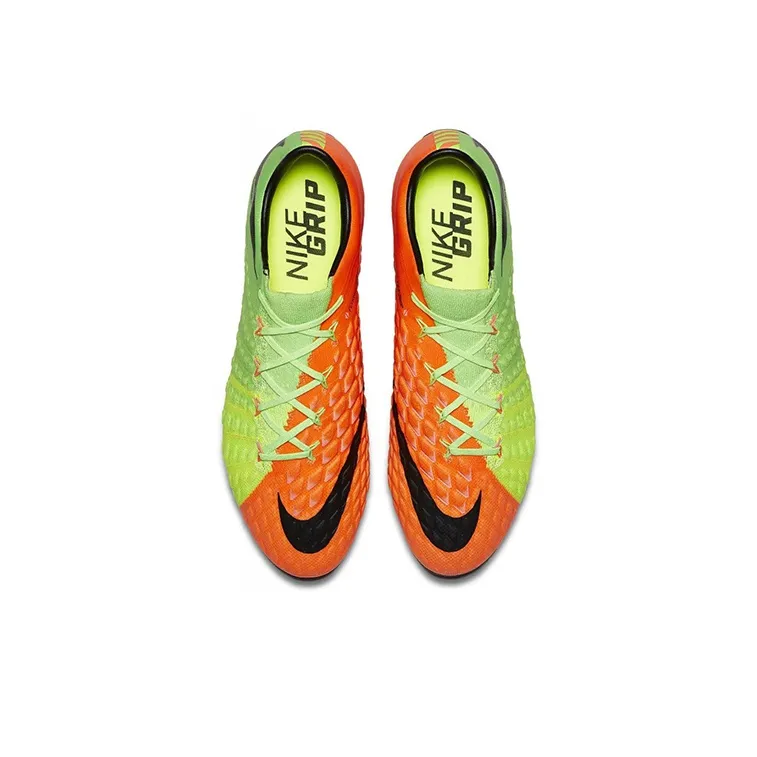 Nike SG Metal Long Studs Cushioning Anti-Slip And Wear-Resistant Soccer Shoes Men's Green Orange-3