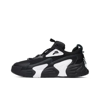 FILA Swarm Low Swirl Sneakers 'Black And White' Women's