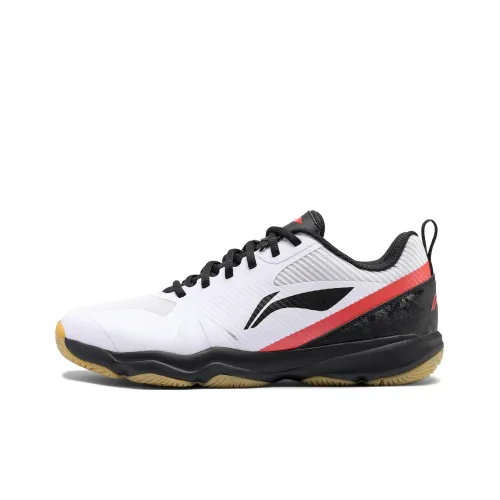 LiNing CS16 Anti Slip Wear Resistant Low Top Badminton Shoes Unisex White Black Red