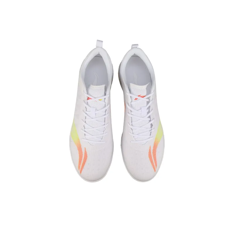 LiNing Shadow Cushioning Anti-Slip And Wear-Resistant Coverage Soccer Shoes Men's White Orange-3
