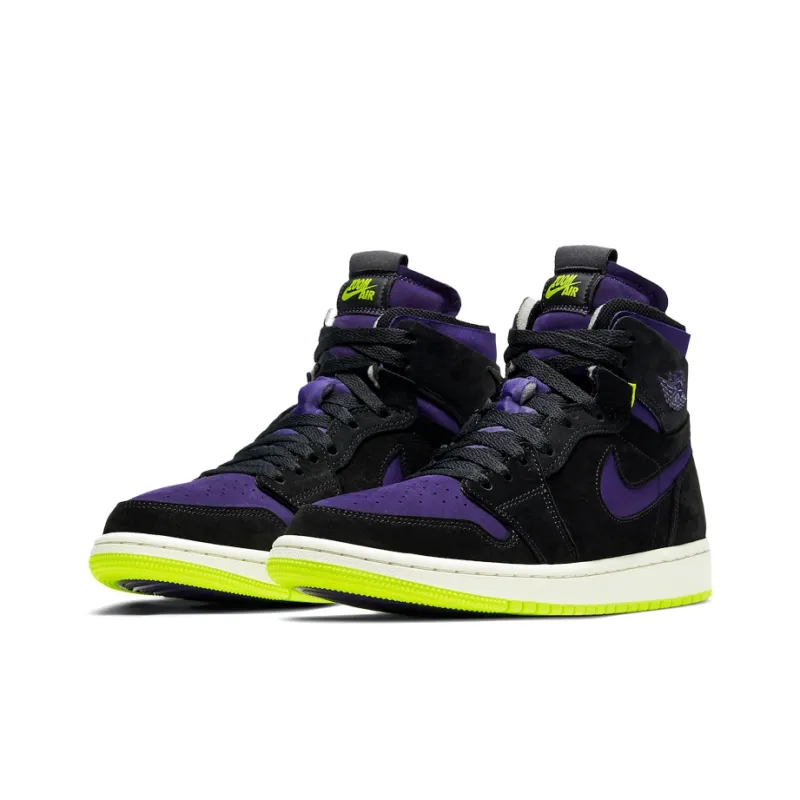 Jordan 1 High Zoom Air Cmft Black Court Purple Lemon Venom Women's-2