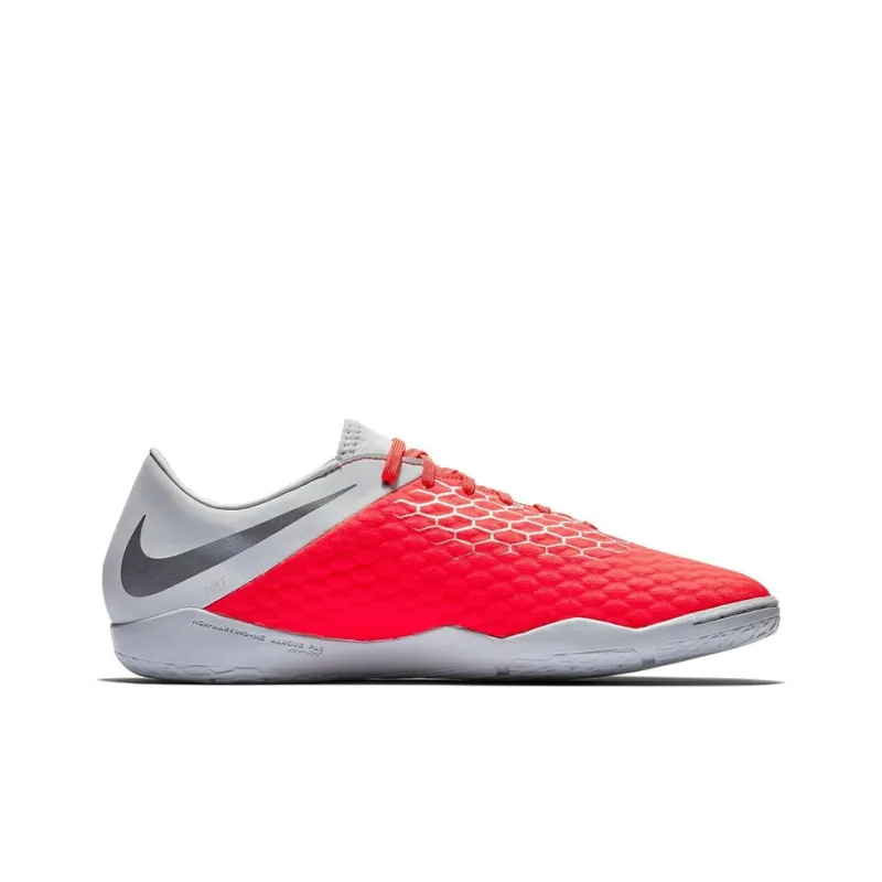 Nike Hypervenom Soccer Shoes Men Low-Top Gray/Red-1