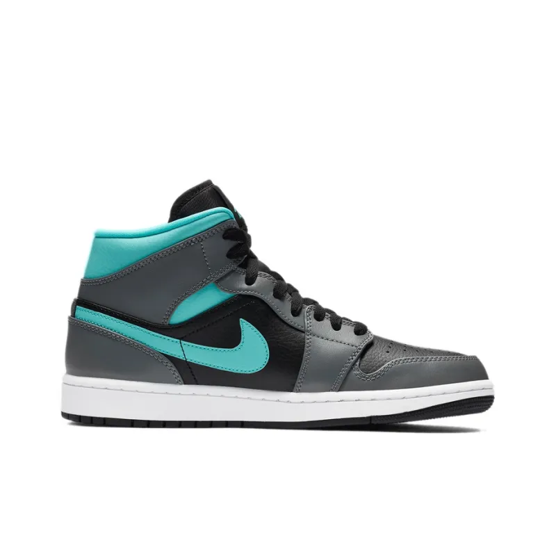 Jordan 1 Mid Grey Aqua-1