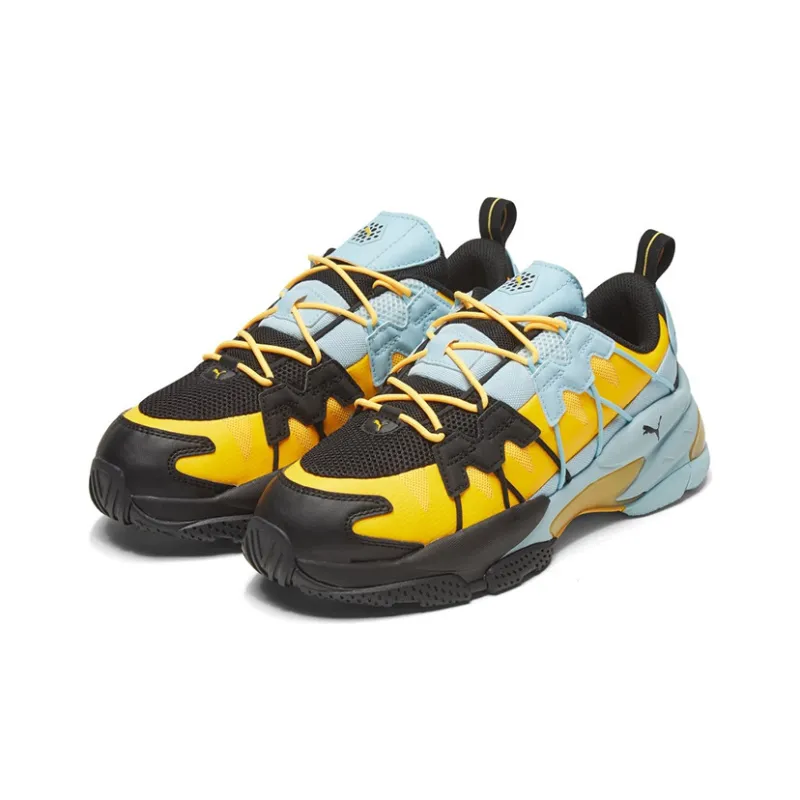 PUMA Lqdcell Omega Striped Knit 'Black Ultra Yellow'-2