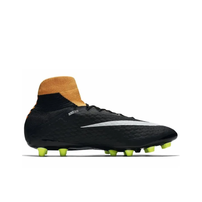 Nike AG Rubber Short Studs Cushioning Anti-Slip And Wear-Resistant Soccer Shoes Men's Yellow Black-1