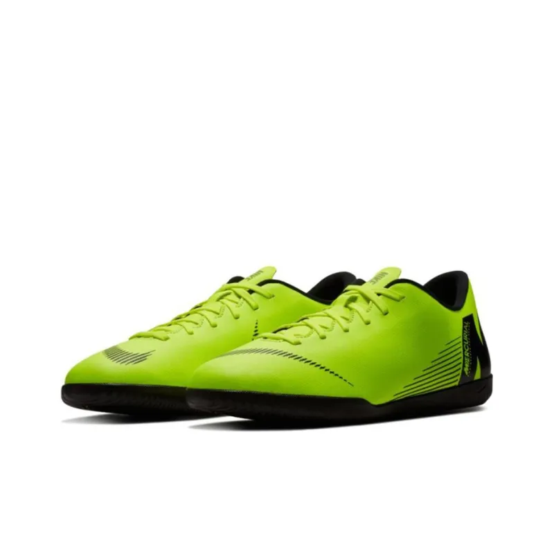 Nike Mercurial Vapor 12 IC/IN Indoor Cushioning Anti-Slip And Wear-Resistant Soccer Shoes Men's Green Black-2