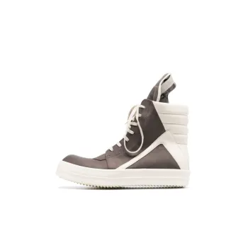 RICK OWENS/RO Geobasket Stylish Skateboarding Shoes Men's White Gray