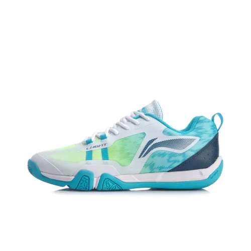 LINING Racetrack Encounter Badminton Shoes Men Low-Top White/Green, Blue