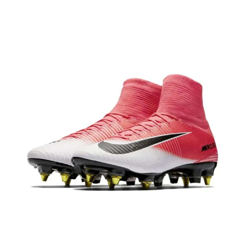 Nike Mercurial Superfly 5 Soccer Shoes Men High Top Pink/White-2