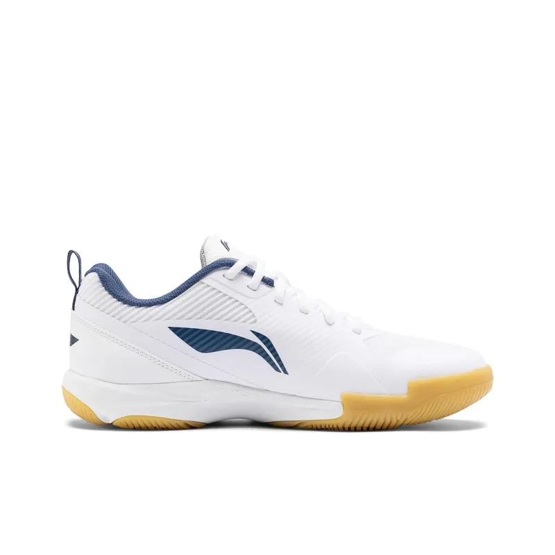 LiNing CS16 Anti Slip Wear Resistant Low Top Badminton Shoes Unisex White Blue-1