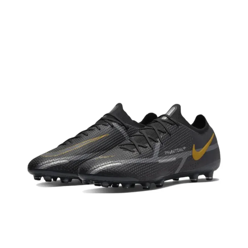 Nike Phantom GT2 Elite Fg Black Metallic Dark Grey Metallic Gold-2