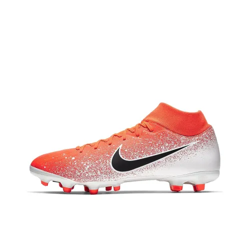 Nike Mercurial Superfly 6 Soccer Shoes Men Mid-Top White/Orange