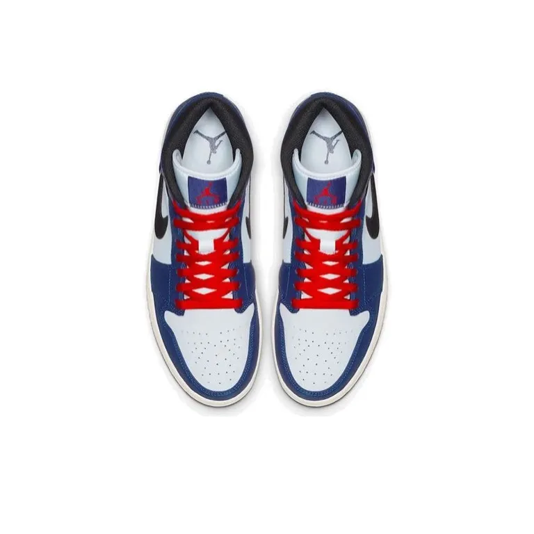 Jordan 1 Mid Deep Royal Blue Black-3