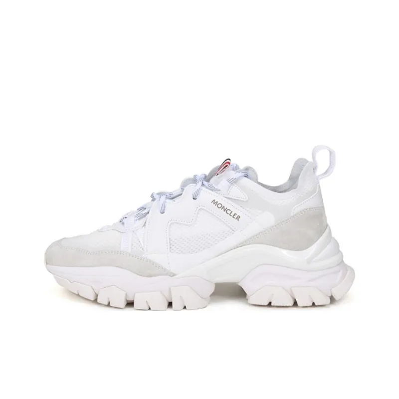 Moncler Breathable Low Top Sports Casual Shoes Men's White-0