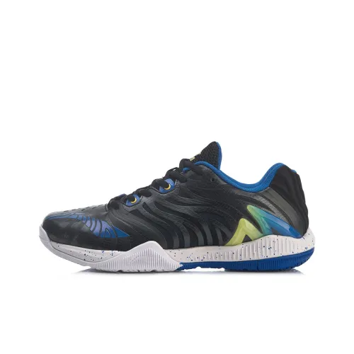 LINING Cool Shark Badminton Shoes Unisex Low-Top Black/Blue