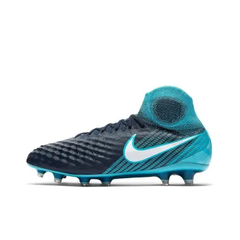Nike Magista Obra 2 FG Rubber Long Studs Cushioning Anti Slip And Wear Resistant Soccer Shoes Men's Blue