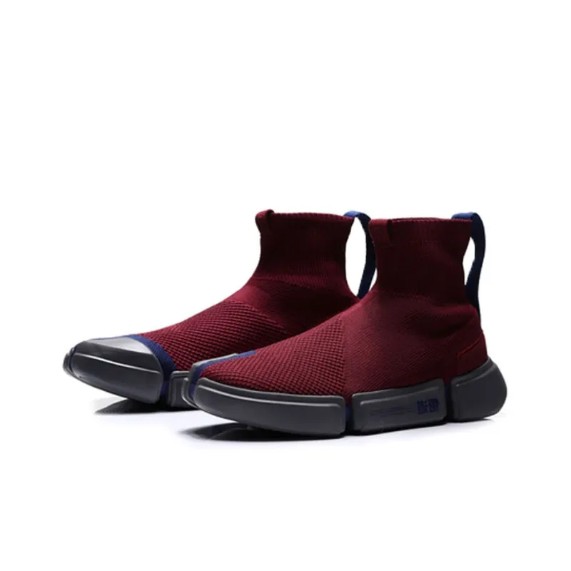 LiNing Essence 2 Vintage Basketball Shoes Men High Top Black/Red-2