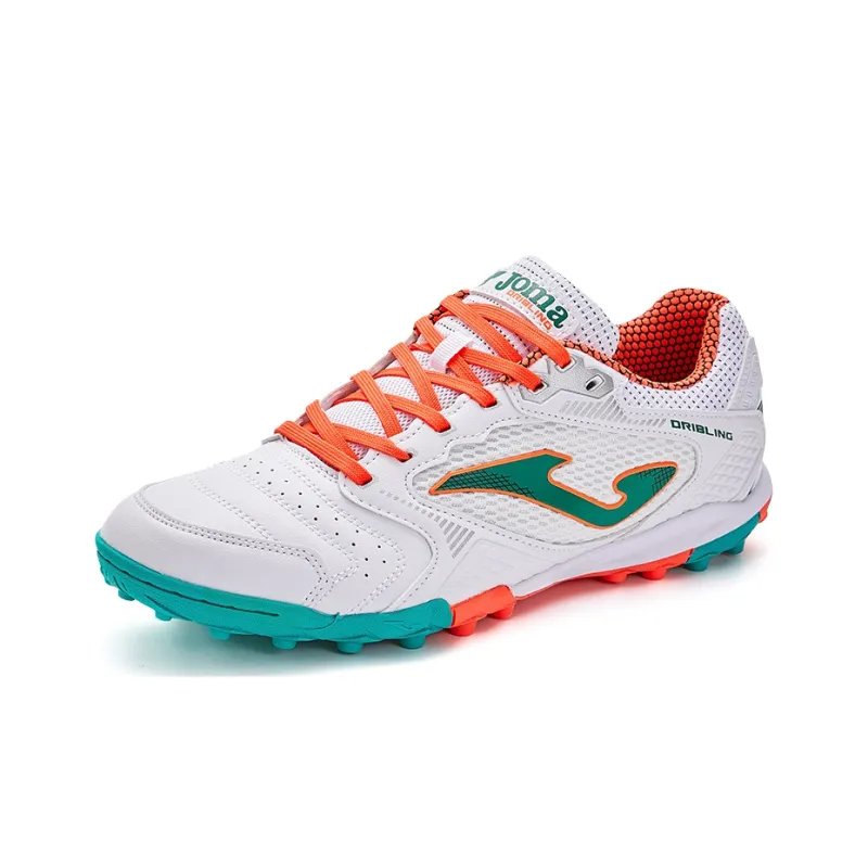 Joma TF Rubber Broken Studs Abrasion Resistant Soccer Shoes Men's White Green-1