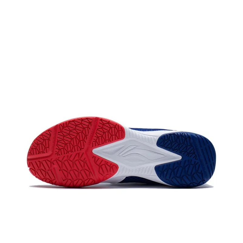 LINING Badminton Shoes Unisex Low Top White/Blue/Red-4