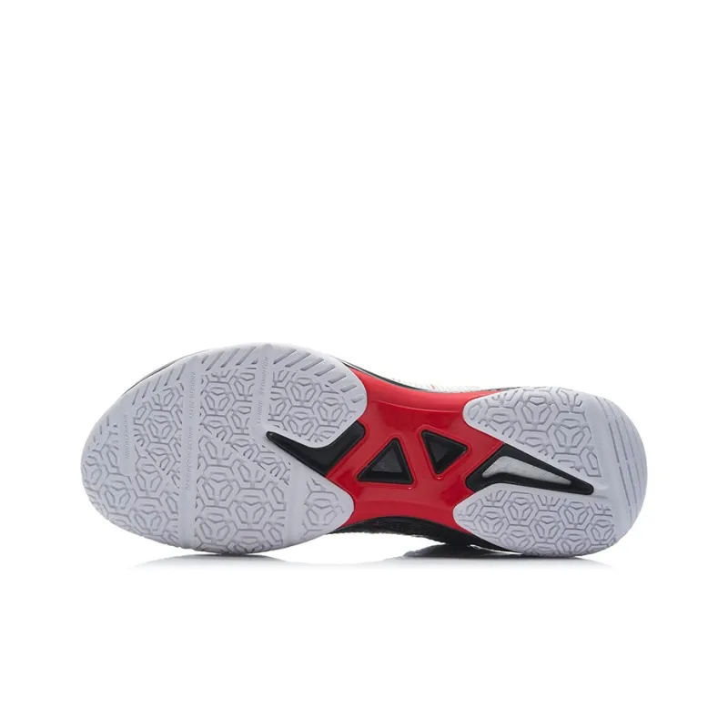 LiNing Shock Absorbers Slip Resistant, Abrasion Resistant, Breathable Low Top Badminton Shoes Men's Black White-4