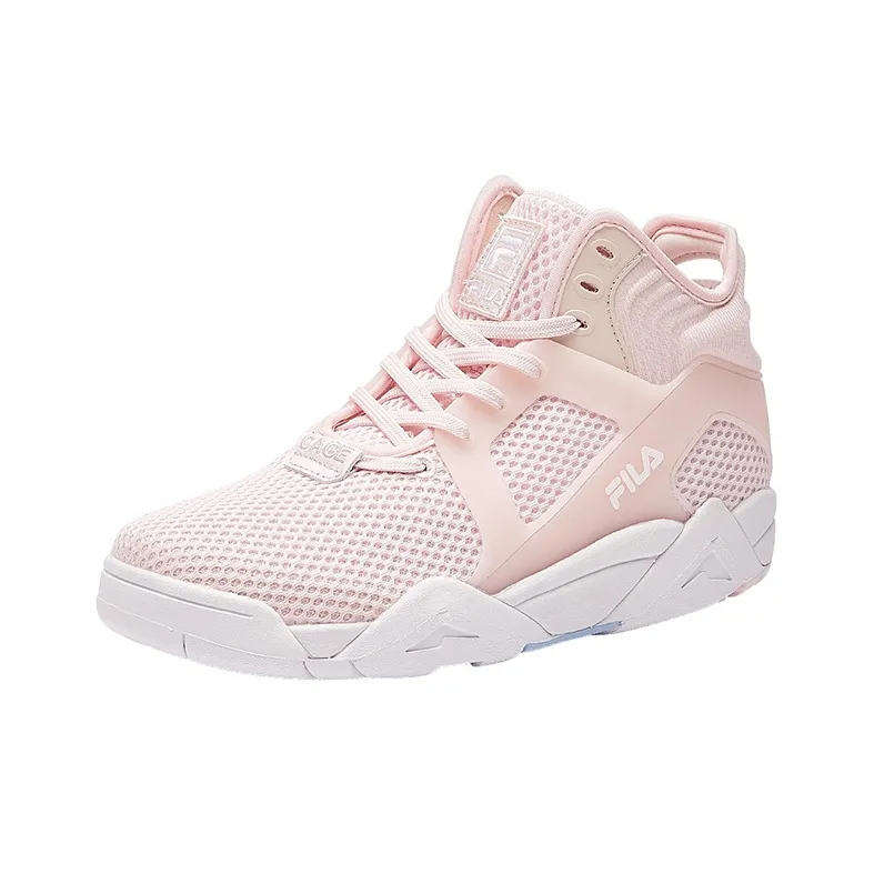 FILA Cage Vintage Basketball Shoes Women's High Top Misty Soft Pink-1