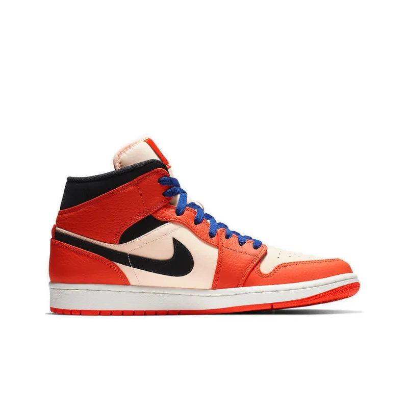 Jordan 1 Mid 'Team Orange Black'-1
