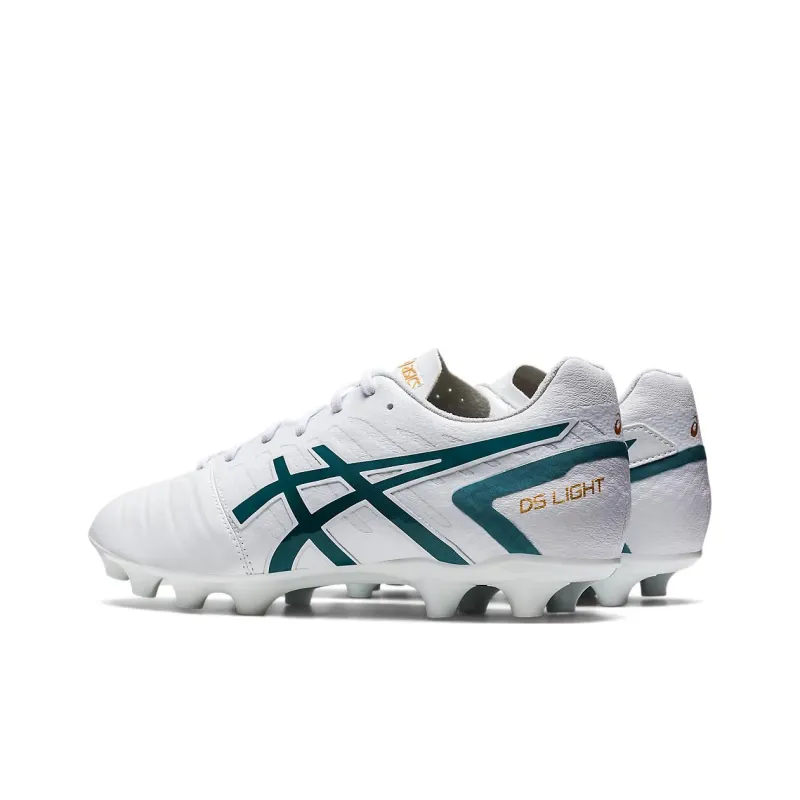 Asics Ds Light Club IC/IN Artificial Ground Cushioning Anti-Slip And Wear-Resistant Soccer Shoes Men's White Green-3